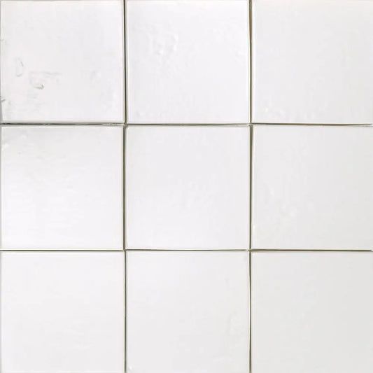 Decor Fliese Artigiana i Quadrati 4,5 x cm Glossy Bianco